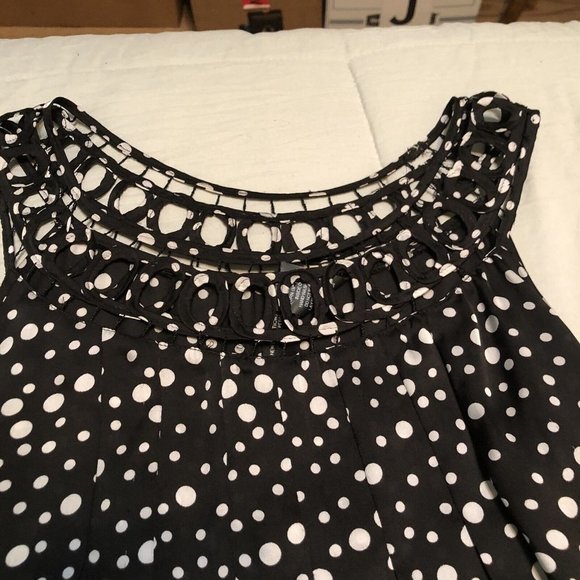 new direction womens sleeveless tank cut out neck design petite size PL - Picture 4 of 9